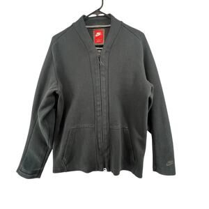 Nike Tech Fleece Cardigan Size Large Zip Front Pockets Black Sweatshirt Jacket